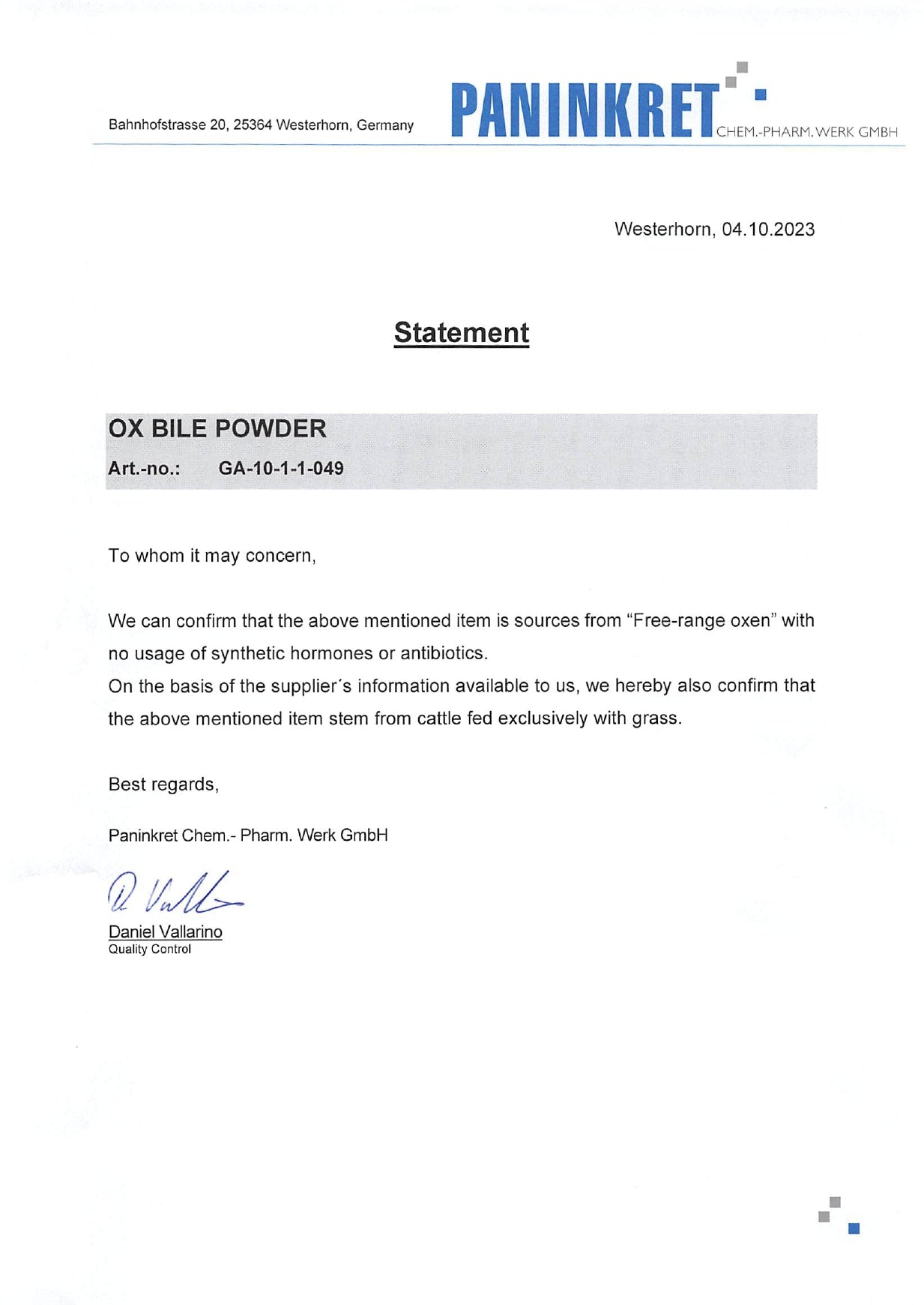 grass fed ox bile powder tudca