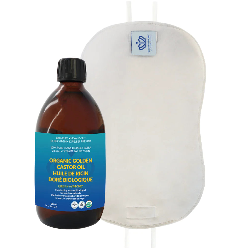 Liver Castor Oil Pack Kit & Organic Castor Oil